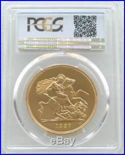 1937 George VI Coronation £5 Five Pound Sovereign Gold Proof Coin PCGS PR66+