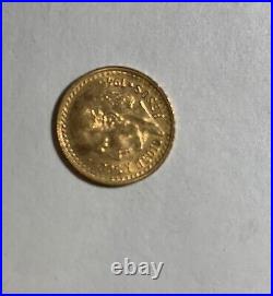 1945 MEXICO DOS Y MEDIO PESOS 2.083 Grams Solid. 900 Gold Coin MEXICAN 2.5 PESO