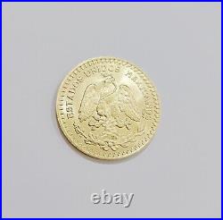 1947 Mexican Centenario 50 Gold Pesos Copy Coin Solid 10k Yellow Gold Centenaro