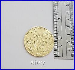 1947 Mexican Centenario 50 Gold Pesos Copy Coin Solid 10k Yellow Gold Centenaro