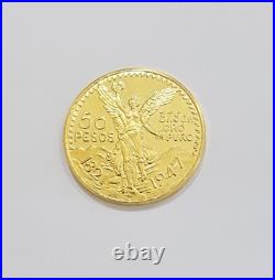 1947 Mexican Centenario 50 Gold Pesos Copy Coin Solid 14k Yellow Gold REAL 14KT 1947 Mexican Centenario 50 Gold Pesos Copy Coin Solid 14k Yellow Gold REAL 14KT
