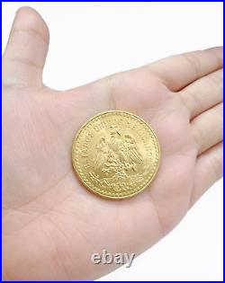 1947 Mexican Centenaro 50 Gold Pesos Coin Solid 22k Yellow Gold, Oro Centenario