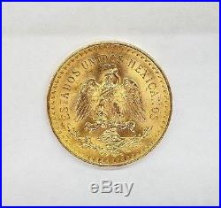 1947 Mexican Gold 50 Pesos Coin 41.6 Grams (1.2057 Troy oz Actual Gold Content)