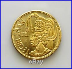 1965 GOLD GUATEMALA TECUN UMAN 1/2 OZ COMMEMORATIVE Medal/Coin
