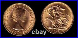 1967 English Mint Gold Sovereign Queen Elizabeth II Gem Bu Hard Solid Coin Money