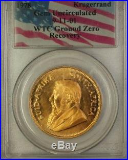 1978-SA South Africa Krugerrand September 11th Recovery Gold Coin PCGS Gem UNC