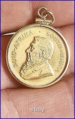 1981 1/4 Ounce Solid Gold Krugerrand Uncirculated With 14k Bezel