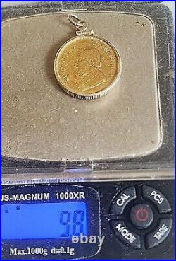 1981 1/4 Ounce Solid Gold Krugerrand Uncirculated With 14k Bezel