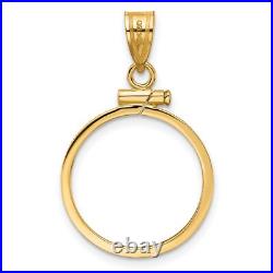 1982-2000 10 Yuan China 1/10 oz Panda Screw Top Reeded Edge Coin Bezel 14k Gold 1982-2000 10 Yuan China 1/10 oz Panda Screw Top Reeded Edge Coin Bezel 14k Gold