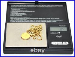 1982.999 Canadian Gold Maple Leaf 5 Dollar Coin Pendant Necklace 14K Solid Gold