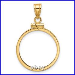 1982-Now $10 Canada 1/4 oz Maple Leaf Screw Top Reeded Edge Coin Bezel 14k Gold 1982-Now $10 Canada 1/4 oz Maple Leaf Screw Top Reeded Edge Coin Bezel 14k Gold