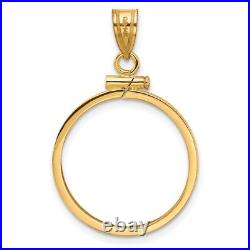 1982-Now $10 Canada 1/4 oz Maple Leaf Screw Top Reeded Edge Coin Bezel 14k Gold 1982-Now $10 Canada 1/4 oz Maple Leaf Screw Top Reeded Edge Coin Bezel 14k Gold