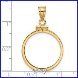 1982-Now $10 Canada 1/4 oz Maple Leaf Screw Top Reeded Edge Coin Bezel 14k Gold 1982-Now $10 Canada 1/4 oz Maple Leaf Screw Top Reeded Edge Coin Bezel 14k Gold