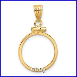 1982-Now $5 Canada 1/10 oz Maple Leaf Screw Top Reeded Edge Coin Bezel 14k Gold 1982-Now $5 Canada 1/10 oz Maple Leaf Screw Top Reeded Edge Coin Bezel 14k Gold