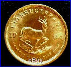 1984 1/10 oz Solid Gold Krugerrand Coin
