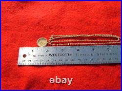1984 Canadian $5 coin. 9999 1/10 oz & 14K Yellow Gold Ma 20 inch NECKLACE CHAIN