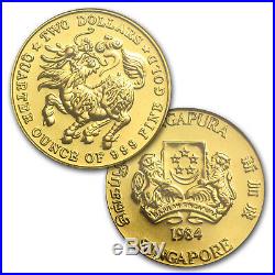 1984 Singapore 4-Coin Gold Set BU SKU #17526