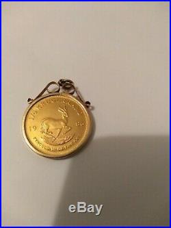 1986 1/4 Oz Gold Krugerrand Proof With Surround 8 Grams 22ct Solid Gold Coin