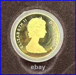 1986 CANADA $100 22K SOLID GOLD COIN 1/2 TROY OZ, MINT with Case &COA, GC1986