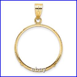 1986-Now $10 1/4 oz American Eagle Prong Set Plain D/C Coin Bezel in 14k Gold 1986-Now $10 1/4 oz American Eagle Prong Set Plain D/C Coin Bezel in 14k Gold