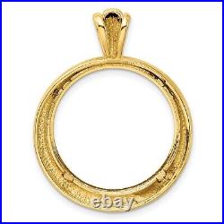 1986-Now $10 1/4 oz American Eagle Screw Top Concentric Coin Bezel in 14k Gold