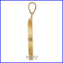 1986-Now $10 1/4 oz American Eagle Screw Top Reeded Border Coin Bezel 14k Gold