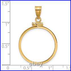 1986-Now $10 1/4 oz American Eagle Screw Top Reeded Border Coin Bezel 14k Gold