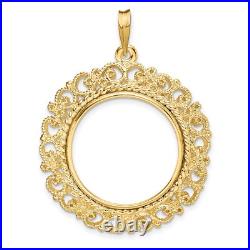 1986-Now $10 1/4 oz American Eagle Screw Top Victorian Coin Bezel in 14k Gold