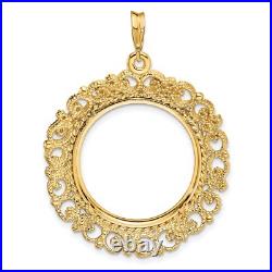 1986-Now $10 1/4 oz American Eagle Screw Top Victorian Coin Bezel in 14k Gold