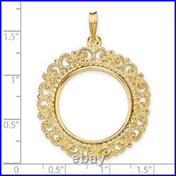 1986-Now $10 1/4 oz American Eagle Screw Top Victorian Coin Bezel in 14k Gold
