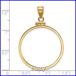 1986-Now $25 1/2 oz American Eagle Screw Top Reeded Border Coin Bezel 14k Gold 1986-Now $25 1/2 oz American Eagle Screw Top Reeded Border Coin Bezel 14k Gold