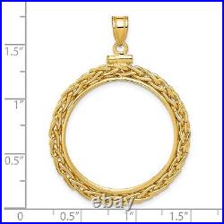 1986-Now $25 1/2 oz American Eagle Screw Top Wheat Chain Coin Bezel in 14k Gold