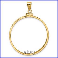 1986-Now $50 1 oz American Eagle Screw Top Reeded Border Coin Bezel in 14k Gold 1986-Now $50 1 oz American Eagle Screw Top Reeded Border Coin Bezel in 14k Gold