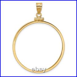 1986-Now $50 1 oz American Eagle Screw Top Reeded Border Coin Bezel in 14k Gold