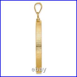 1986-Now $50 1 oz American Eagle Screw Top Reeded Border Coin Bezel in 14k Gold