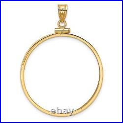 1986-Now $50 1 oz American Eagle Screw Top Reeded Border Coin Bezel in 14k Gold 1986-Now $50 1 oz American Eagle Screw Top Reeded Border Coin Bezel in 14k Gold
