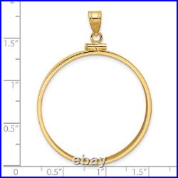 1986-Now $50 1 oz American Eagle Screw Top Reeded Border Coin Bezel in 14k Gold 1986-Now $50 1 oz American Eagle Screw Top Reeded Border Coin Bezel in 14k Gold