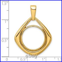 1986-Now $5 1/10 oz American Eagle Prong Set Diamond Shaped Coin Bezel 14k Gold 1986-Now $5 1/10 oz American Eagle Prong Set Diamond Shaped Coin Bezel 14k Gold