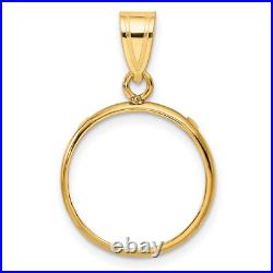 1986-Now $5 1/10 oz American Eagle Prong Set Plain Coin Bezel in 14k Gold 1986-Now $5 1/10 oz American Eagle Prong Set Plain Coin Bezel in 14k Gold