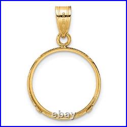 1986-Now $5 1/10 oz American Eagle Prong Set Plain Coin Bezel in 14k Gold 1986-Now $5 1/10 oz American Eagle Prong Set Plain Coin Bezel in 14k Gold