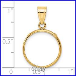 1986-Now $5 1/10 oz American Eagle Prong Set Plain Coin Bezel in 14k Gold 1986-Now $5 1/10 oz American Eagle Prong Set Plain Coin Bezel in 14k Gold