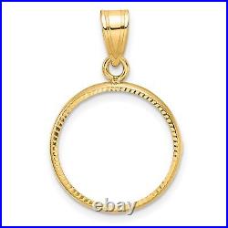1986-Now $5 1/10 oz American Eagle Prong Set Plain D/C Coin Bezel in 14k Gold 1986-Now $5 1/10 oz American Eagle Prong Set Plain D/C Coin Bezel in 14k Gold