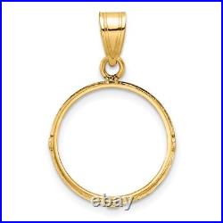 1986-Now $5 1/10 oz American Eagle Prong Set Plain D/C Coin Bezel in 14k Gold 1986-Now $5 1/10 oz American Eagle Prong Set Plain D/C Coin Bezel in 14k Gold