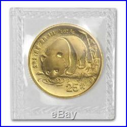 1987 S 1/4 oz Gold Chinese Panda 25 Yuan Coin (Sealed)