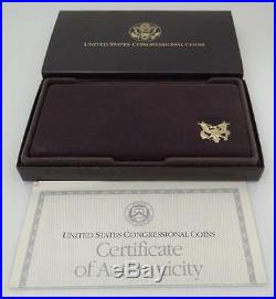 1989 Us Congressional 3 Three Coin Proof Set Silver Coa $5 Gold Liberety