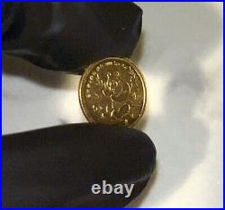 1991 China 5 Yuan 1/20 oz Gold Panda Coin 24k Solid Gold Panda Bear Coin