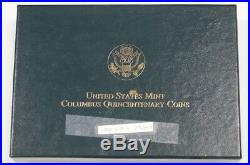1992 Columbus Quincentenary Six Coin Silver & Gold Set 3 Proof 3 UNC In OGP JAH