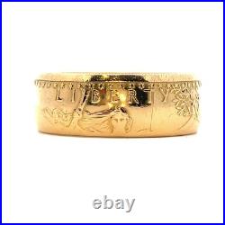 1992 US American Gold Eagle 1oz Coin Ring 22KT Solid Gold Fine Gold 26.33g 1992 US American Gold Eagle 1oz Coin Ring 22KT Solid Gold Fine Gold 26.33g