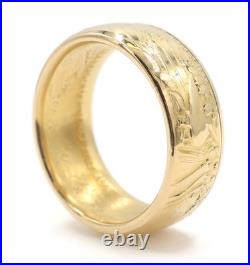 1992 US American Gold Eagle 1oz Coin Ring 22KT Solid Gold Fine Gold 26.33g 1992 US American Gold Eagle 1oz Coin Ring 22KT Solid Gold Fine Gold 26.33g