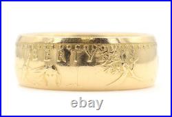 1992 US American Gold Eagle 1oz Coin Ring 22KT Solid Gold Fine Gold 26.33g 1992 US American Gold Eagle 1oz Coin Ring 22KT Solid Gold Fine Gold 26.33g